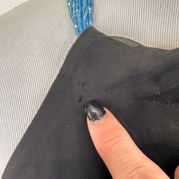 Princy Jessica Simpson Black Beaded Halter Dress Size Small - Picture 7 of 9